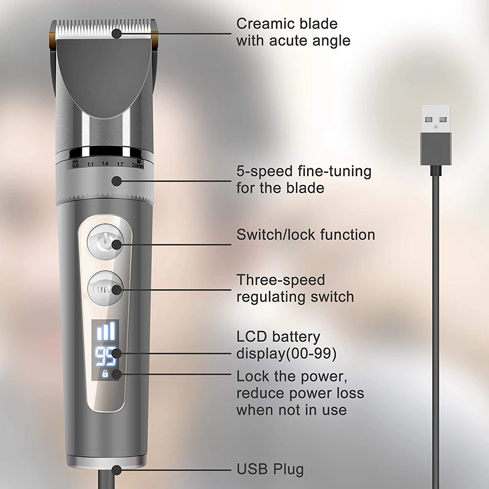 Hair Clipper Men Shaver Professional Trimmer Barber Cutting Machine Electric Shavers Beard Shaving Razor |