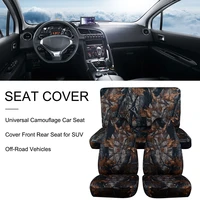 universal waterproof camouflage car seat cover front rear seat protection for suv off road car travel easy disassembly cleaning
