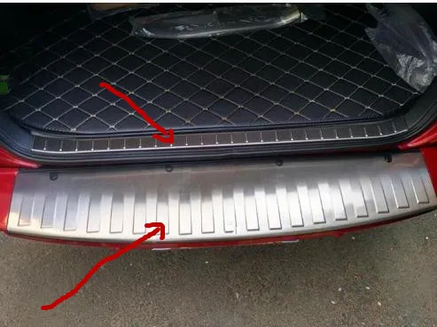 Для RAV4 2009 2010 2011 2012 задний бампер из нержавеющей стали Накладка на порог Защитная