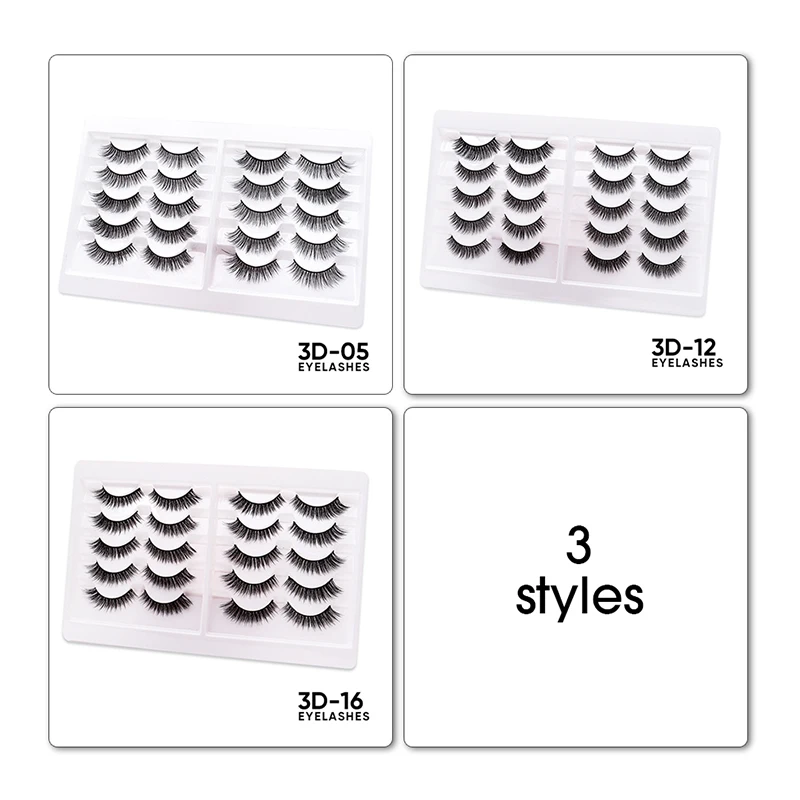 10 пар натуральных ресниц для макияжа Волшебные ресницы ручной работы Мягкие