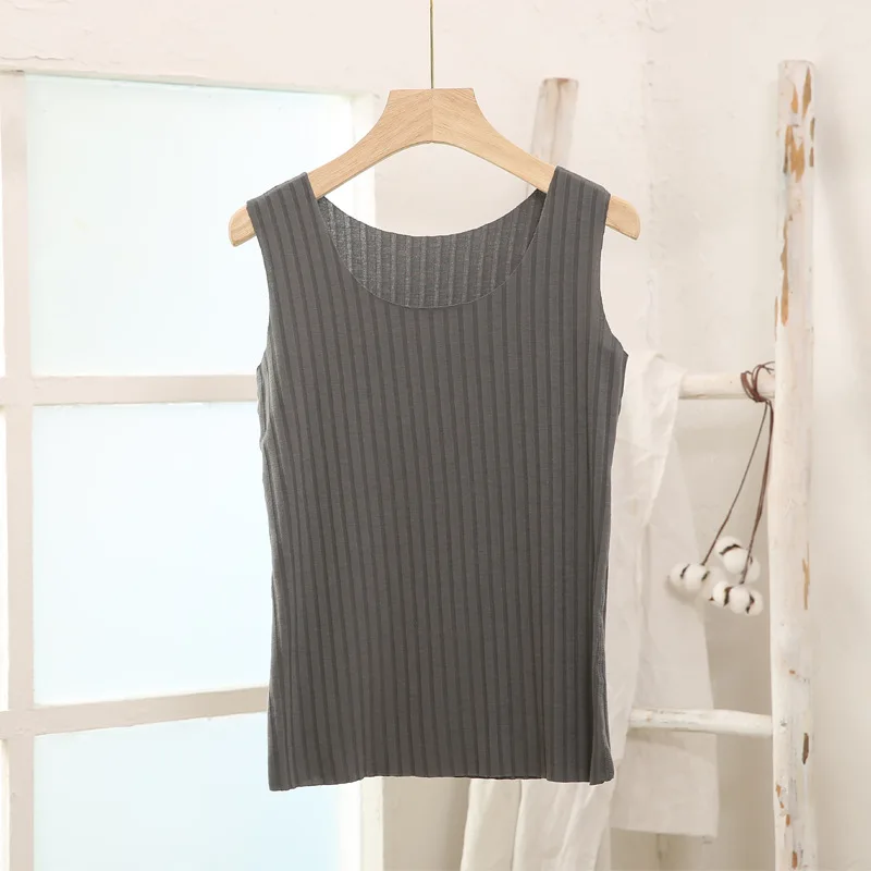 

Summer new threaded camisole ladies sleeveless tops wear thin large size seamless bottoming shirt TB887
