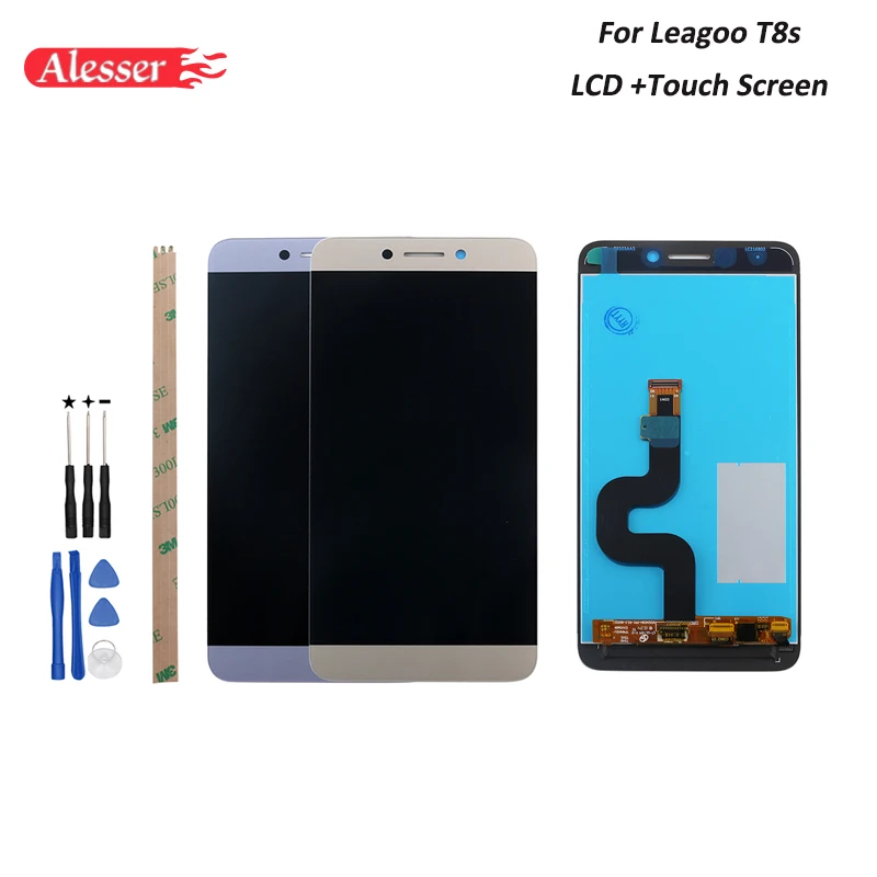 Alesser для Leagoo T8s ЖК-дисплей и сенсорный экран Запасные части для телефона Leagoo T8s с инструментами и клеем 5,5''