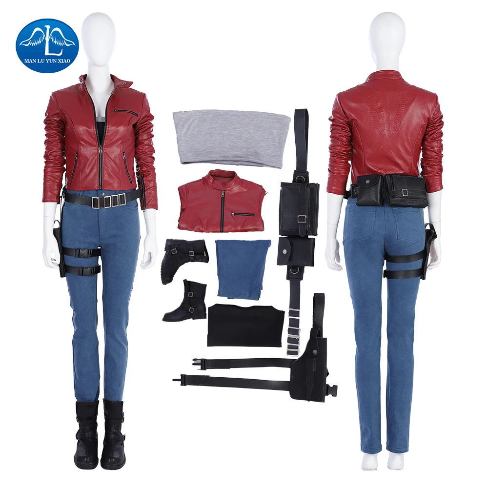 Костюм для косплея на Хэллоуин Клэр Редфилд женский костюм маскарада игры RE 2 с