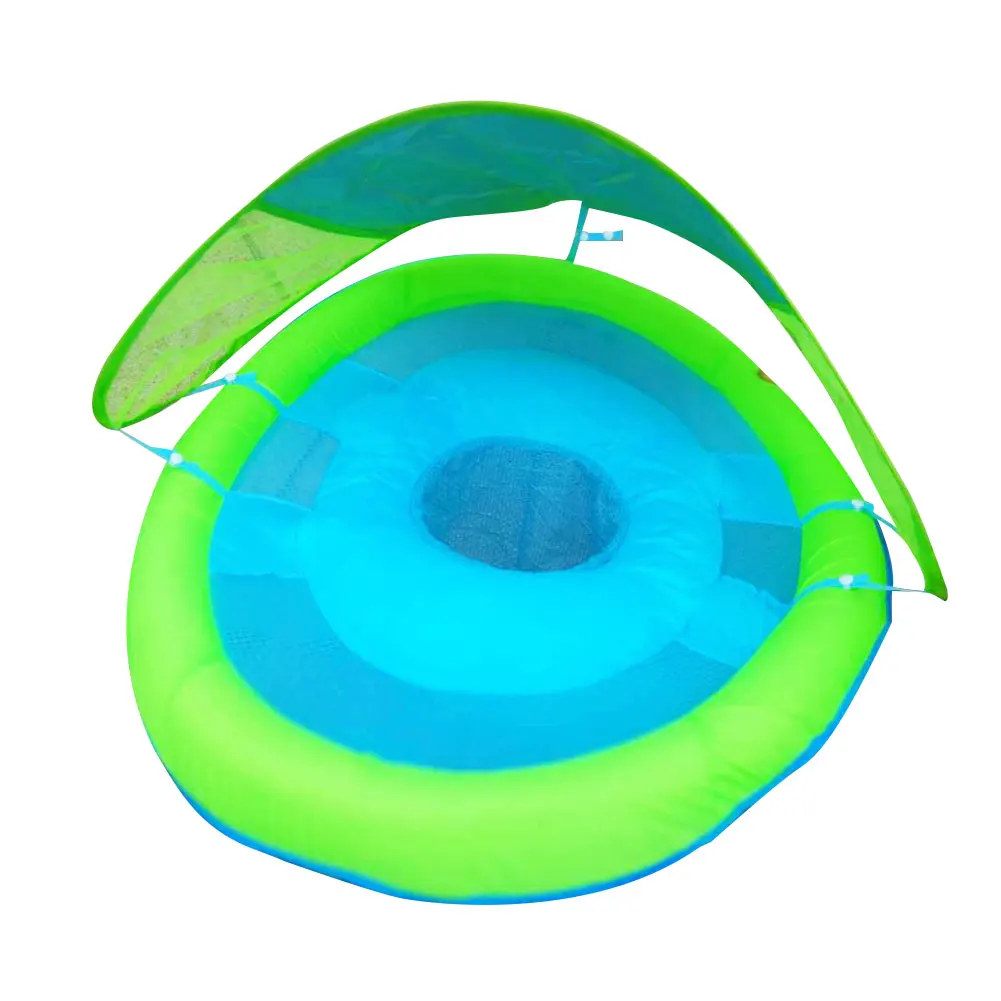 

Children Kids Inflatable Baby Swimming Float Underarm Swimming Floating Ring Trainer with Sun Canopy Swim Pool Accessories