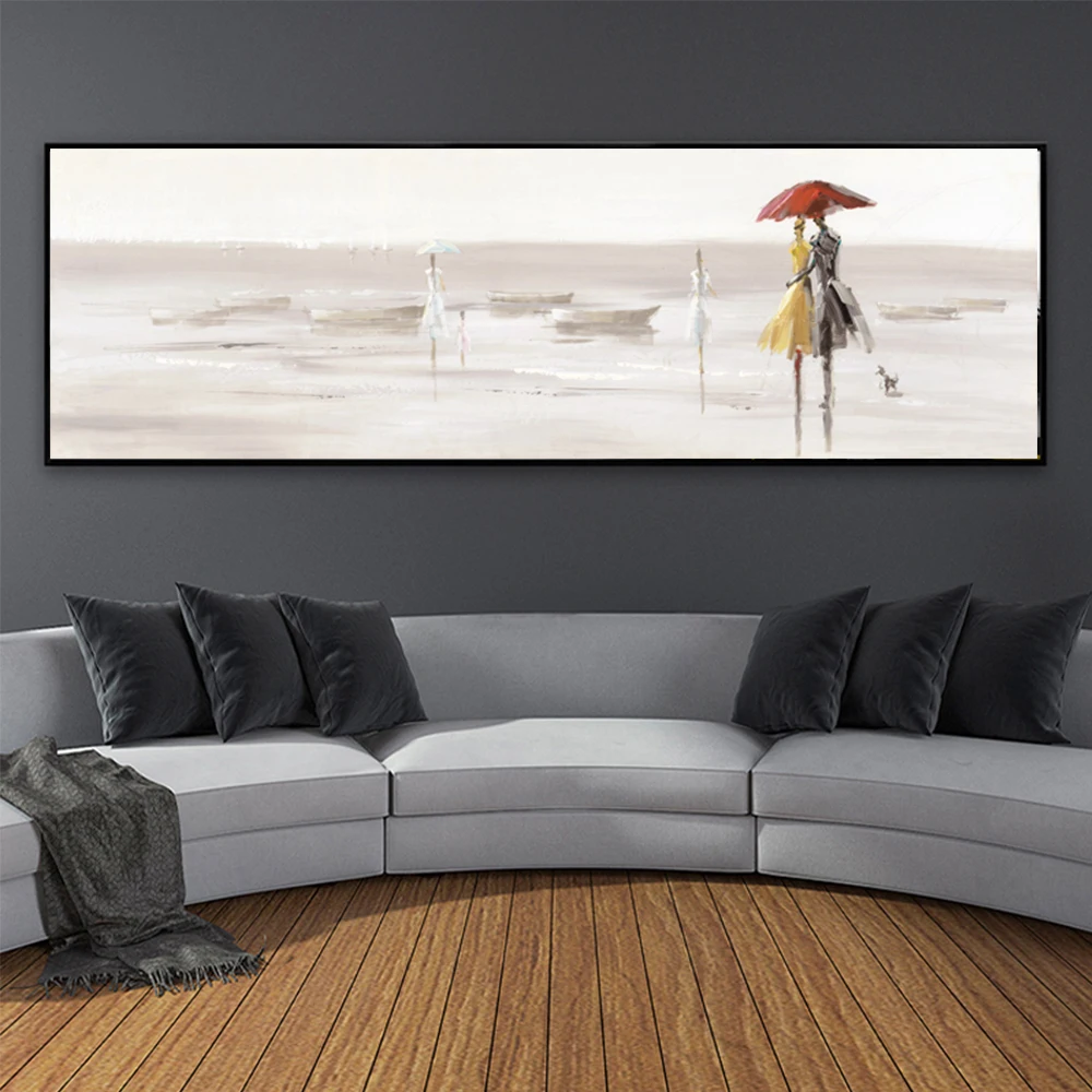 Абстрактная Картина на холсте с изображением пейзажа во французском стиле