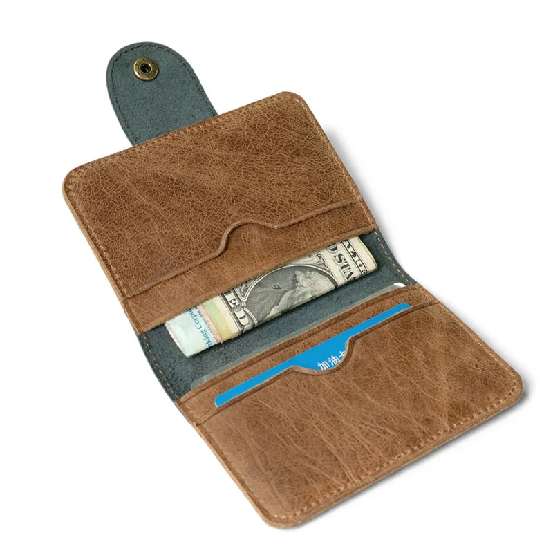 Держатель для кредитных карт из натуральной кожи в стиле ретро|wallet for credit cards|porte