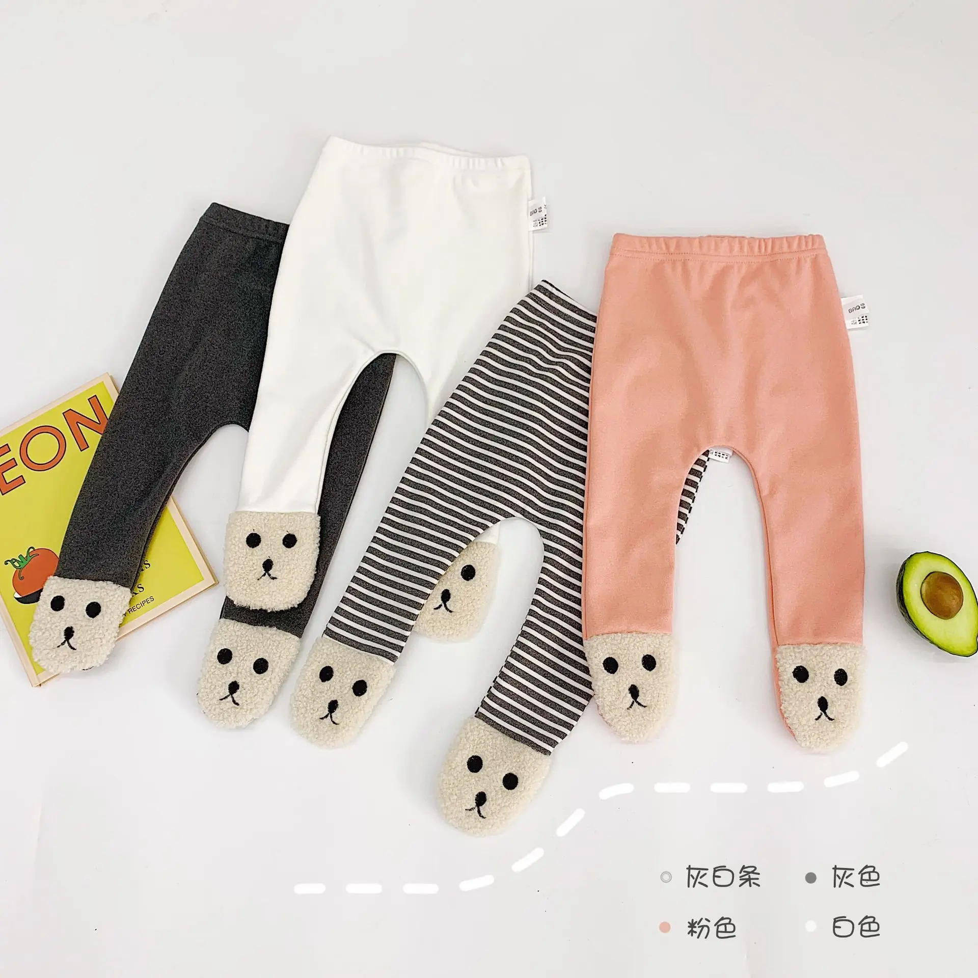 2019 г. Осень-зима милые вышитые леггинсы с героями мультфильмов для маленьких