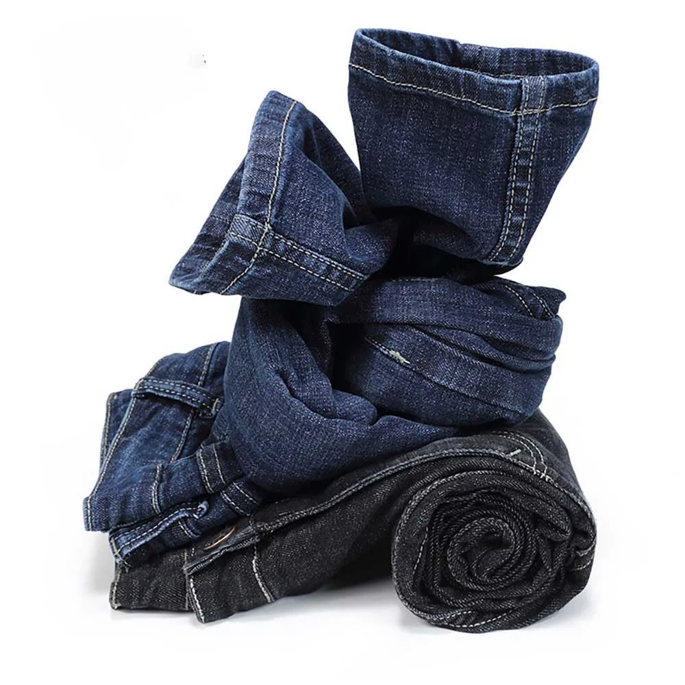 New Fashion Straight Loose Baggy Jeans Men Smart Casual Business Leisure Denim Pants Trousers Streetwear Plus Size Clothes