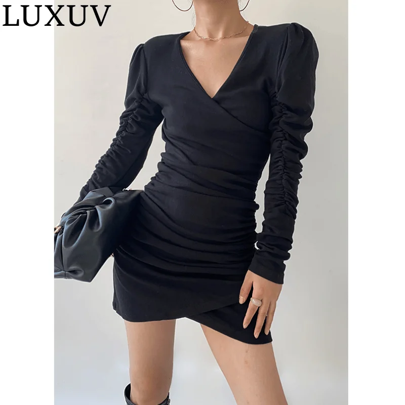 

LUXUV Women's Clothing Soft Chic Tunic Sundress Evening Mini Dress Shirt Ceremony Boho Suit Bodycon Bridesmaid Formal Slim Sexy
