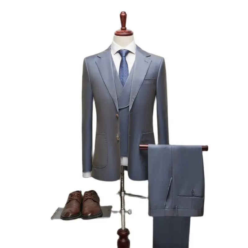 

[Jacket+Vest+Pants] 2022 Boutique fashion men's fashion casual suits, high-end social formal wear 3-piece suit, groom wedding