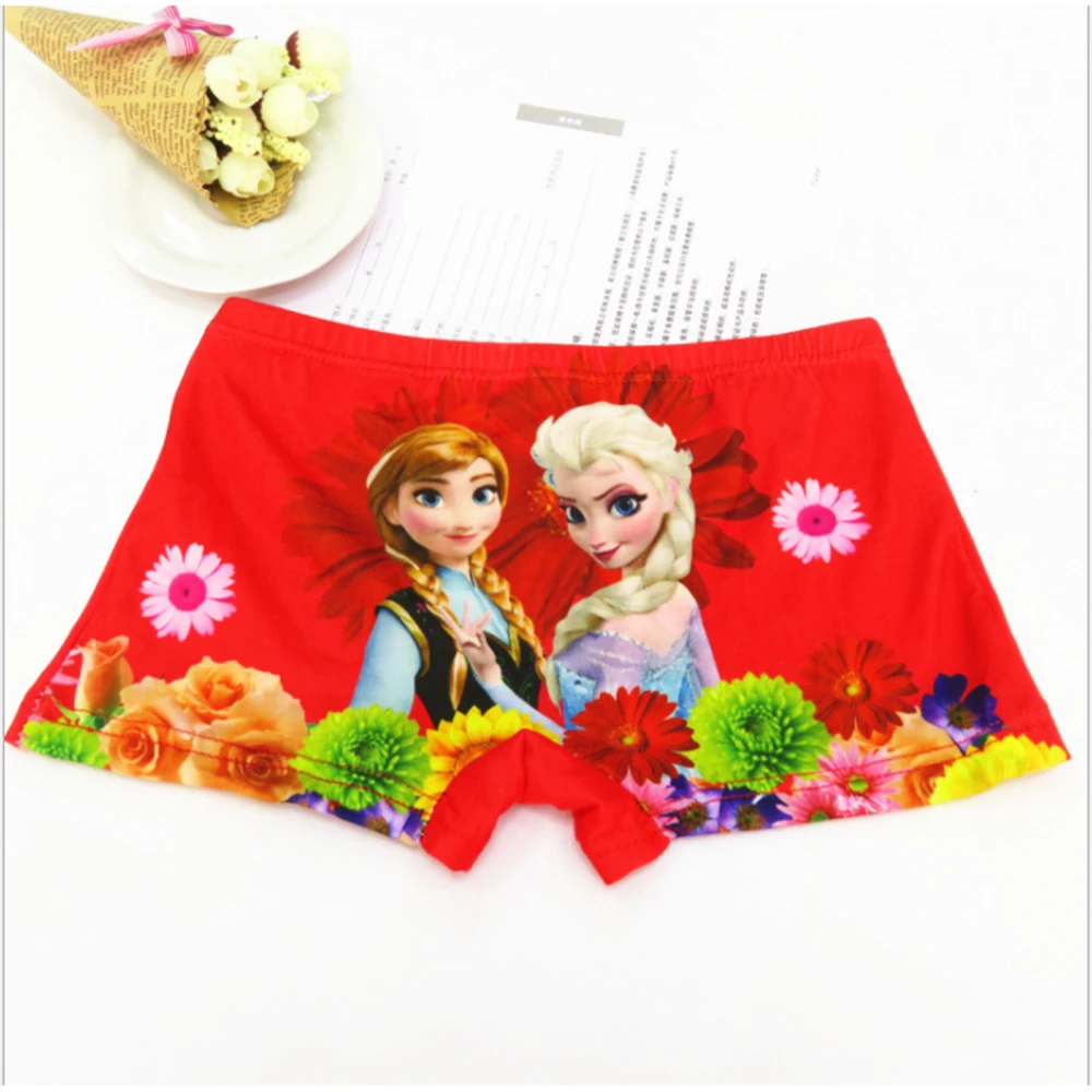 3 шт./лот лето 2019 тонкое нижнее белье для девочек с героями мультфильмов Снежная и