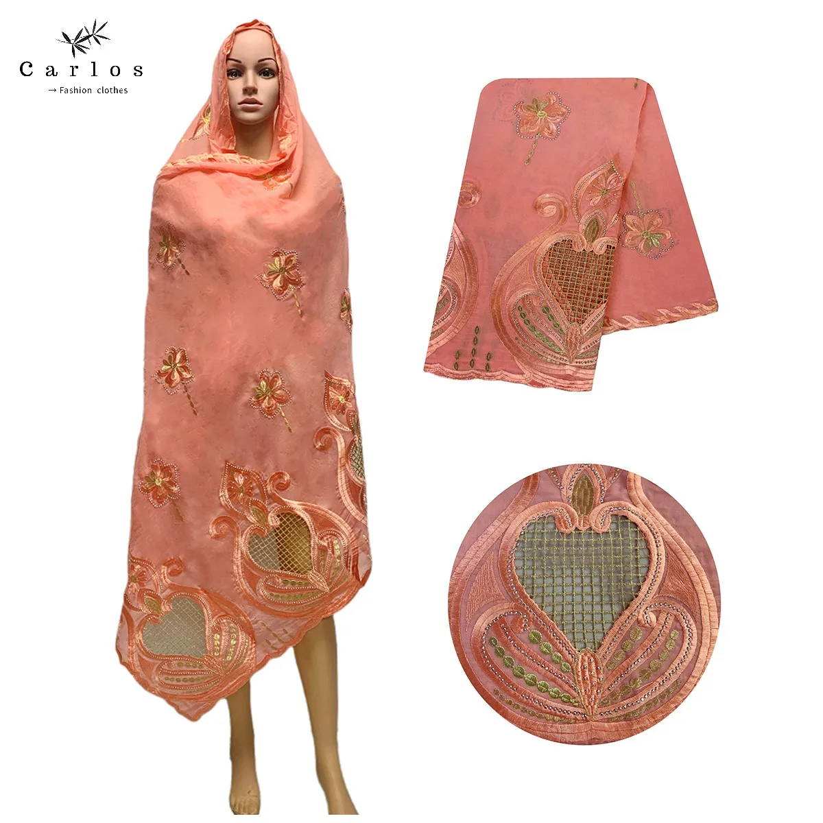 Шарф-Хиджаб Женский 2021 хлопок 100% мусульманский шарф больших размеров |