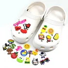 Украшения для обуви в виде фруктов, авокадо, ананаса, ПВХ, 2 шт.