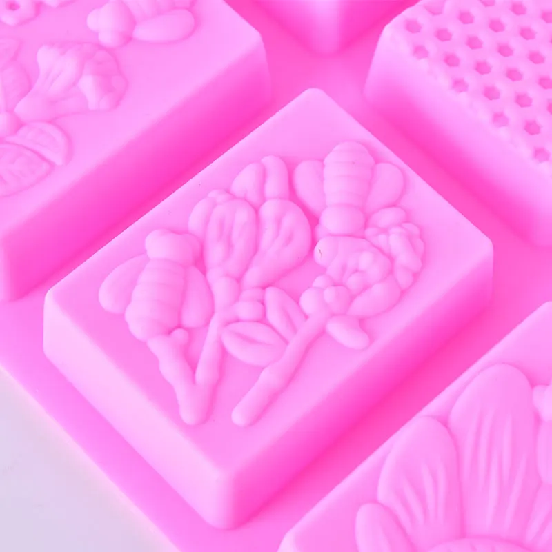 Силиконовая форма для мыла в виде пчелы 1 шт. 3D рукоделия сделай сам прямоугольная