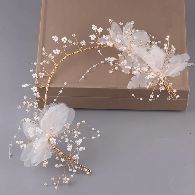 

Wedding Hair Accessories Crystal Pearl Hair Belt Wedding Bridal Hair Ornaments Hair Jewelry bride Headdress Headbands