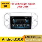 Магнитола для автомобиля, 2 Гб ОЗУ, Android, для Volkswagen VW Tiguan 1 NF 2006 08 2010 2012 2016, радио, навигация, GPS, мультимедийный плеер, головное устройство