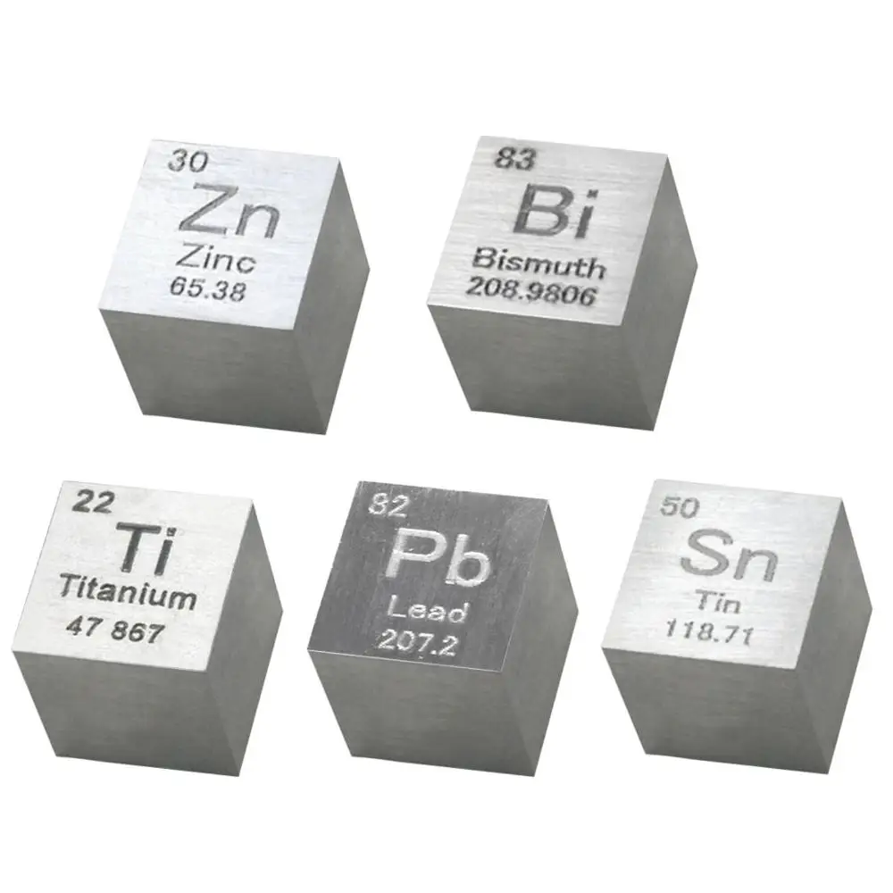 

10x10x10 мм wiredraw Stannum Bismuth Zinc plumбум титановый Набор кубиков Периодическая Таблица Коллекция химических элементов