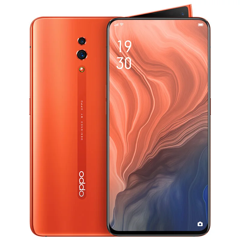 6G 256G Orange OPPO Reno, Новое поступление, смартфон, 6,4 дюймов, Qualcomm710, Поддержка NFC 2340*1080, Восьмиядерный, 3 камеры, 48MP+ 5MP, 3765 mAh, отпечаток пальца ID - Цвет: 6G 256G Orange
