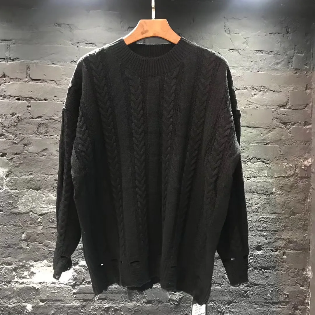 

Autumn Winter Streetwear Men And Women Fashion Pullovers Hip Hop Long Sleeve Mens Sweater Oversize Ins Knitted Tops Clothes