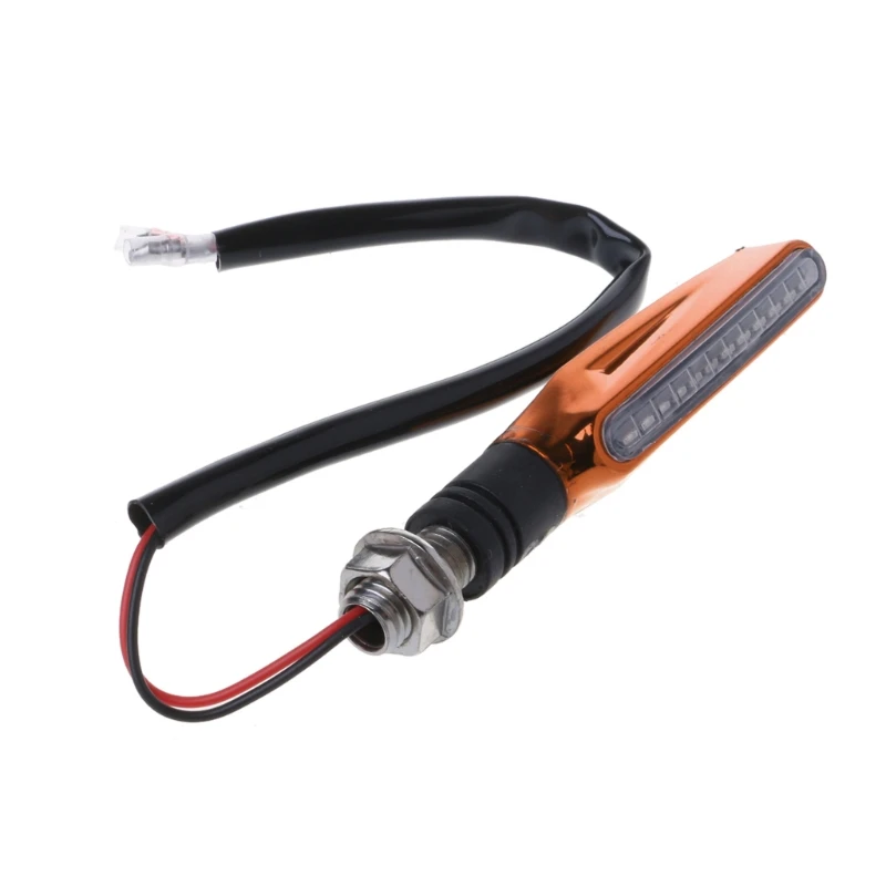 

1Pairs 12V Flowing Universal Yellow LED Motorcycle Indicators Turn Signals Light