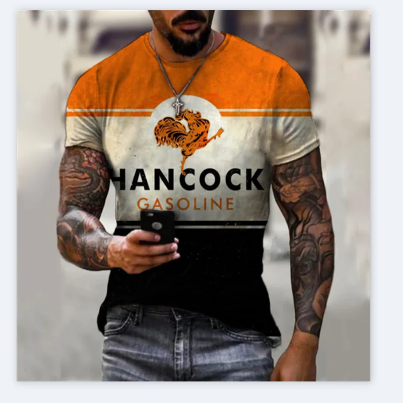 

Camiseta de manga corta con cuello en O para hombres y mujeres, innovación en la moda, impresión 3D, camiseta deportiva transpir