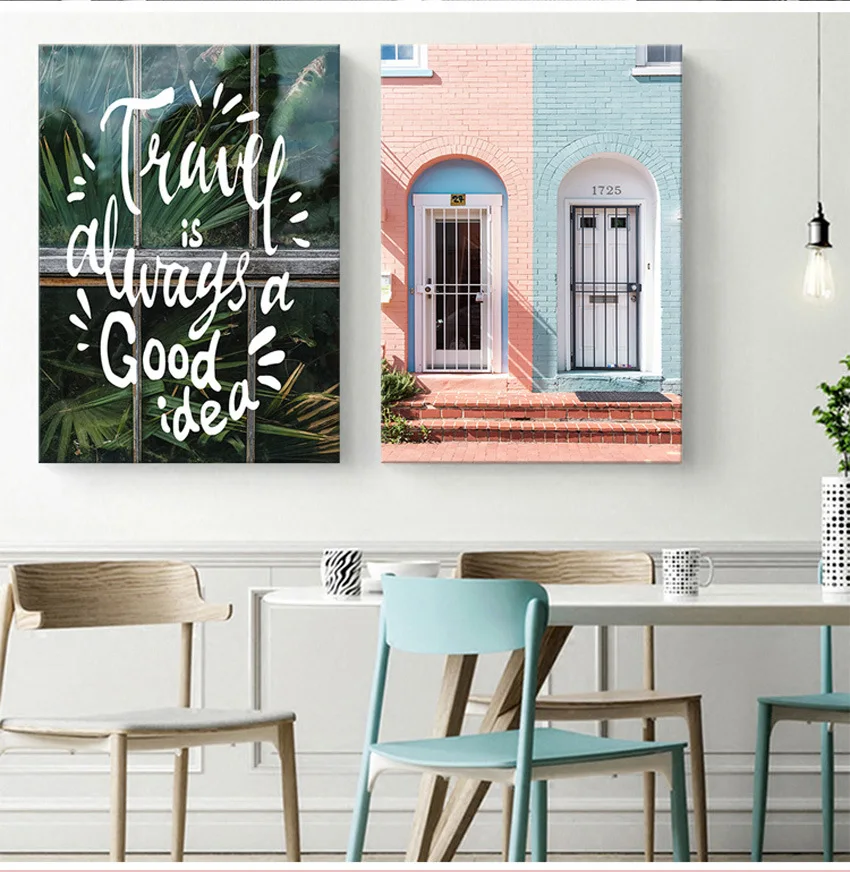 1 шт. настенная Картина на холсте в скандинавском стиле|Рисование и каллиграфия| |