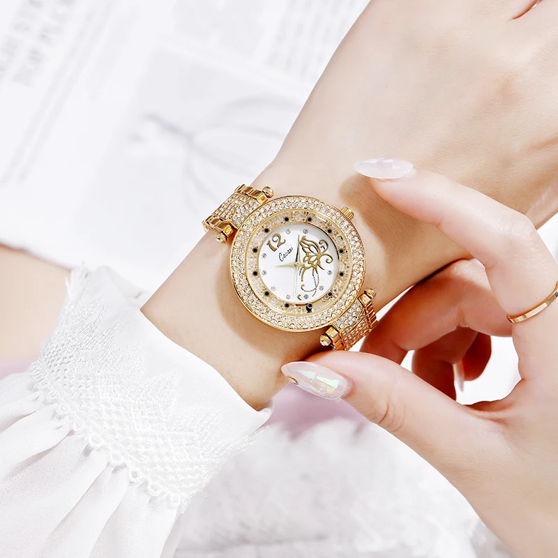 Часы женские кварцевые с браслетом и кристаллами A149 | Наручные часы