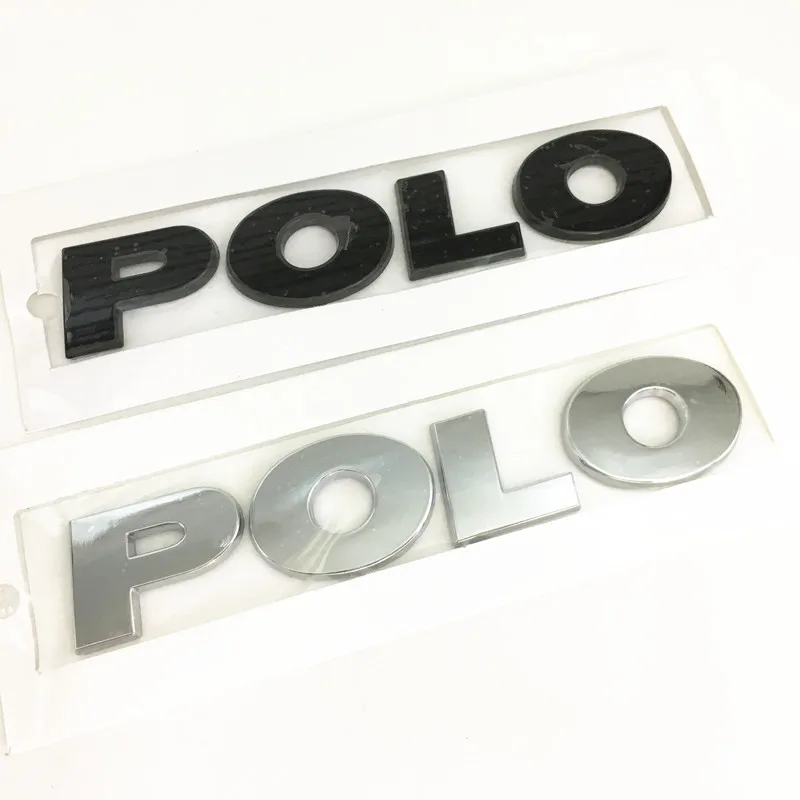 3D ABS POLO черные серебряные хромированные наклейки Стайлинг автомобиля буквы