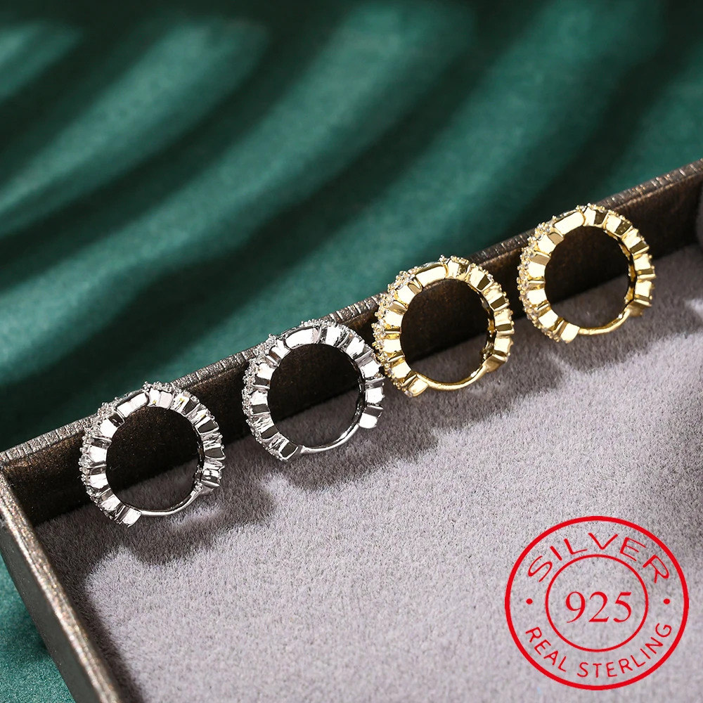 

INSGROUP 2021 New Trend S925 Shiny Gloss Round Star Zircon Earrings For Women Fashion Luxury Wedding Party Jewelry Accessories