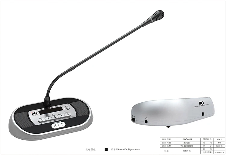 

Delegate Unit Digital Interpretation conference microphone for digital conference system