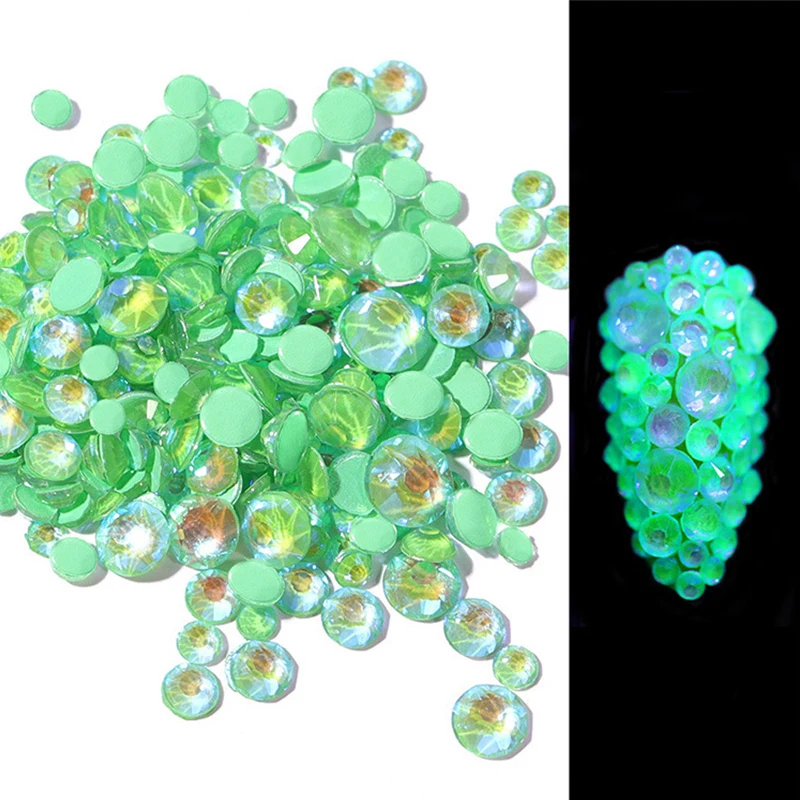 1 упаковка стеклянные украшения для дизайна ногтей стразы Светящийся Кристалл 3D