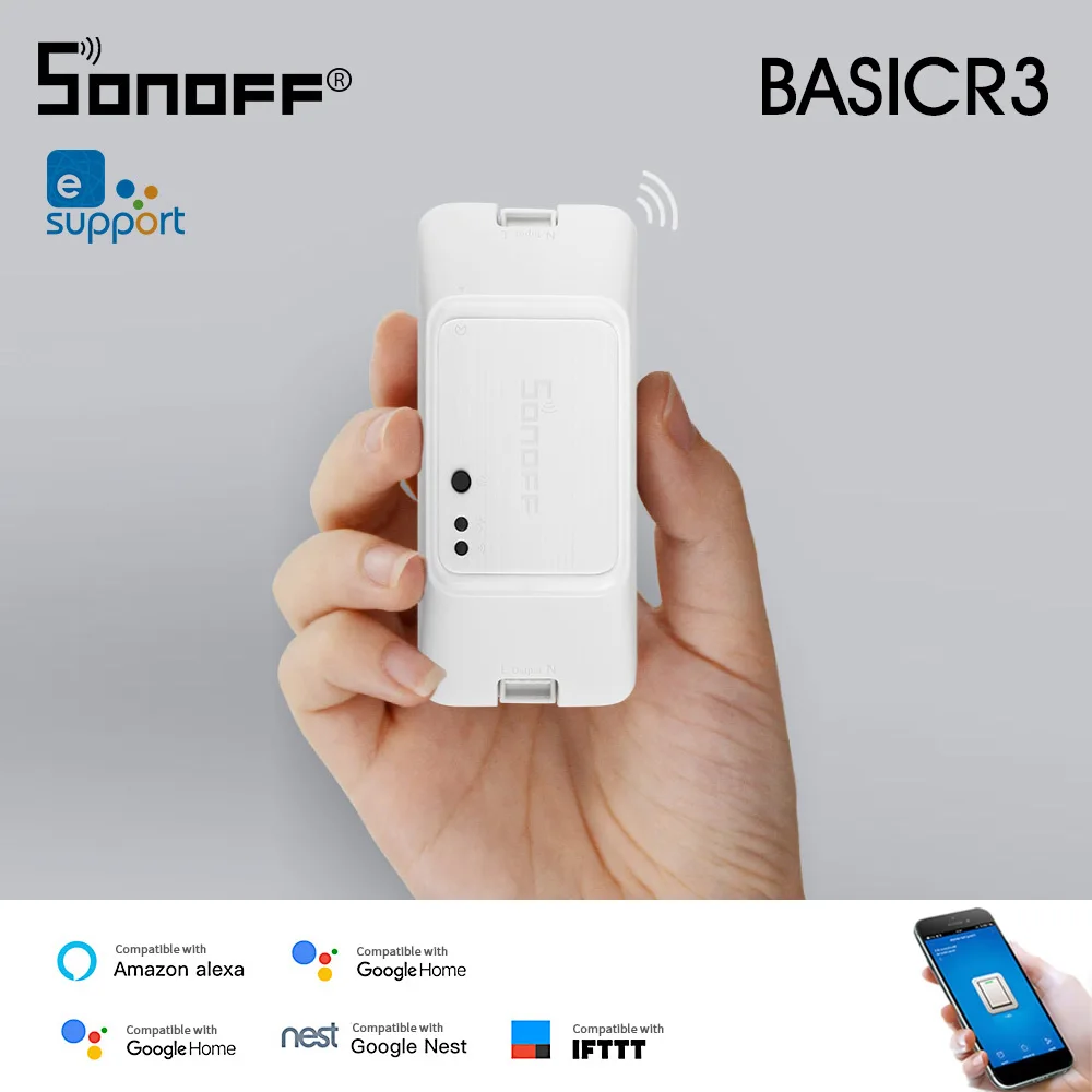 Умный вентилятор SONOFF iFan03 Wi Fi потолочный светильник контроллер 433 RF APP голосовое