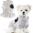 Платье-пальто принцессы с собачкой; Зимняя утепленная одежда для домашних животных; Воротник с лацканами; Цветочный декор; Женская Душистая юбка-пачка; Куртка для маленьких собак; Teedy