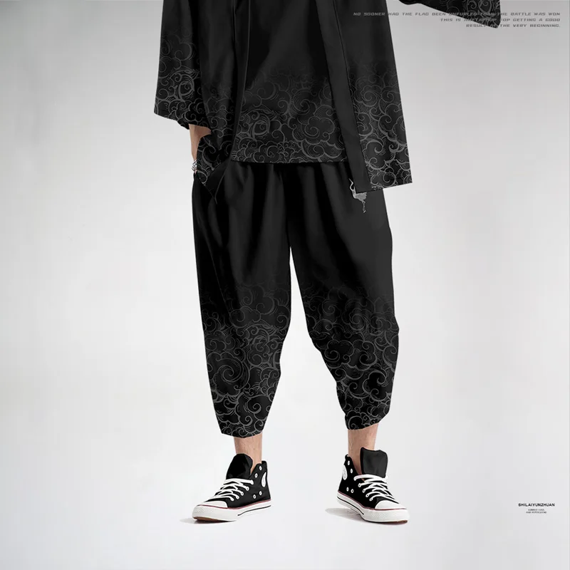 Large Size Kimono Harajuku Print Crane 3d Japanese Cardigan for Men Women Loose Robe 3/4 Sleeves Samurai Costume Streetwear |