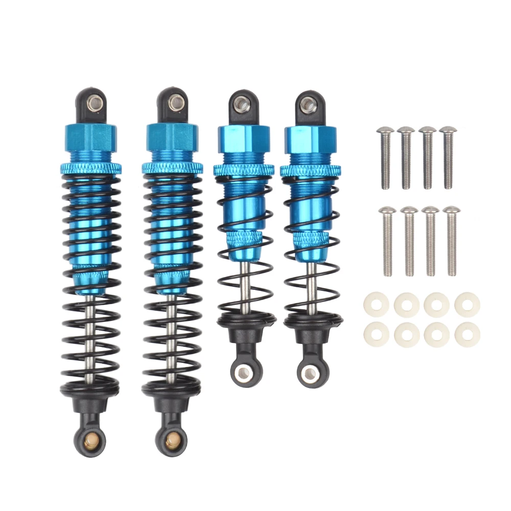 Amortiguador delantero y trasero de choques de aluminio para coche de control remoto, piezas mejoradas para chasis de Buggy Tamiya TT-02B, 1/10-0