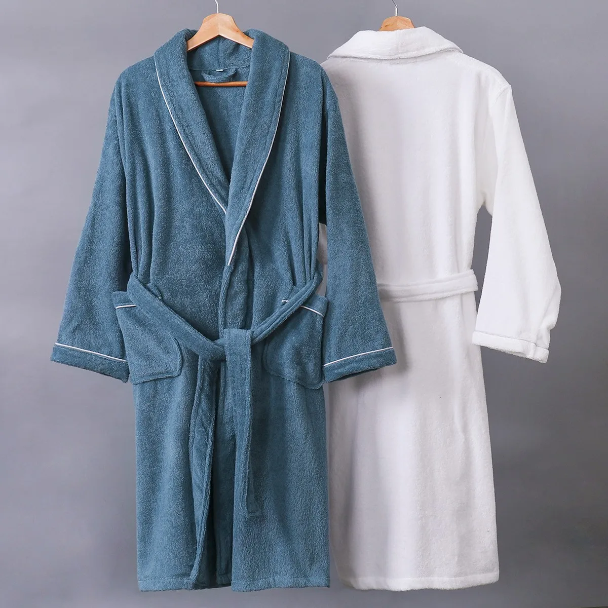 

Toweling Terry Robe Unisex Lovers Soft Kimono Bathrobe Gown Men&Women Nightgown Sleepwear Casual Autumn New Wedding Nightwear