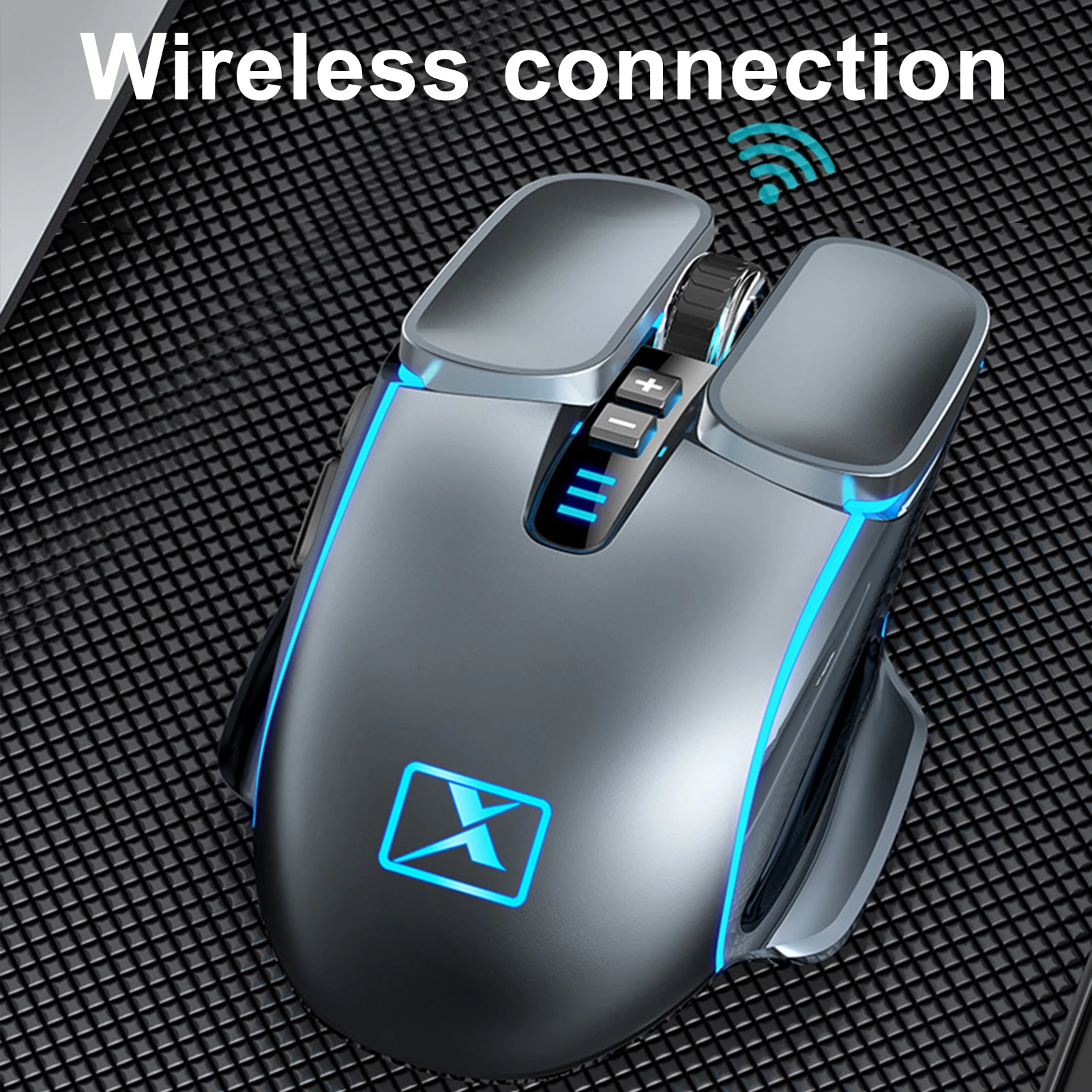 

M215 2.4GHz Wireless Gaming Mouse with USB Receiver Rechargeable 800-2400DPI Support Breathing Light Optical Mice for Desktop PC