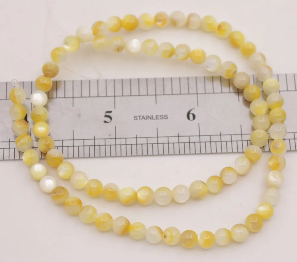 Круглые бусины в виде ракушек натуральный белый перламутровый Многоцветный 15