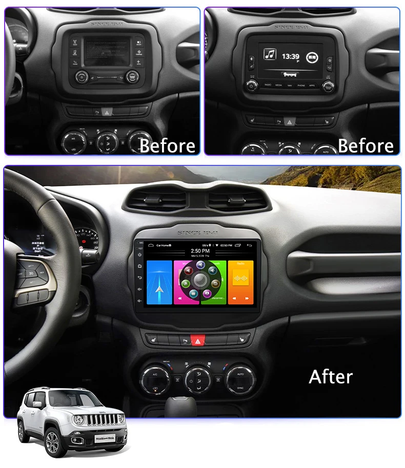 Автомобильный Android 10 0 экран для JEEP Renegade радио GPS навигация Мультимедиа кассета