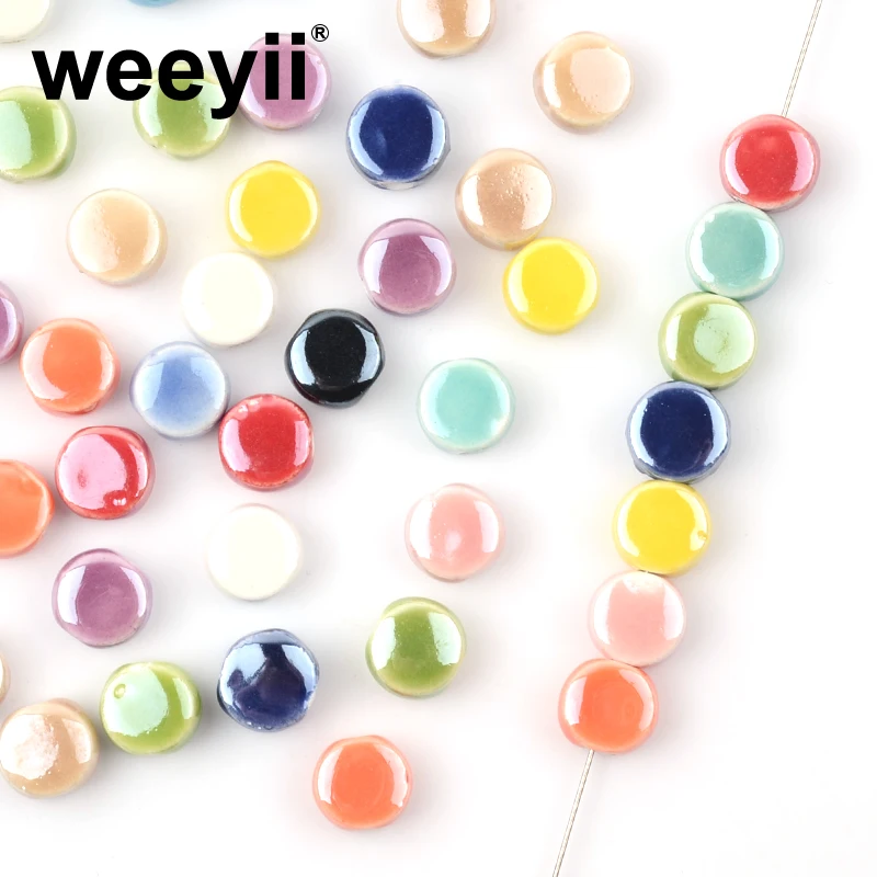 Керамические бусины с отверстиями для ювелирных изделий 20 штук 8 мм | Украшения и