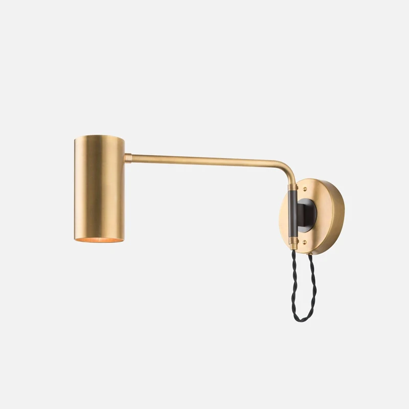 Современная светодиодная настенная лампа с блеском пластина из Золотого Металла