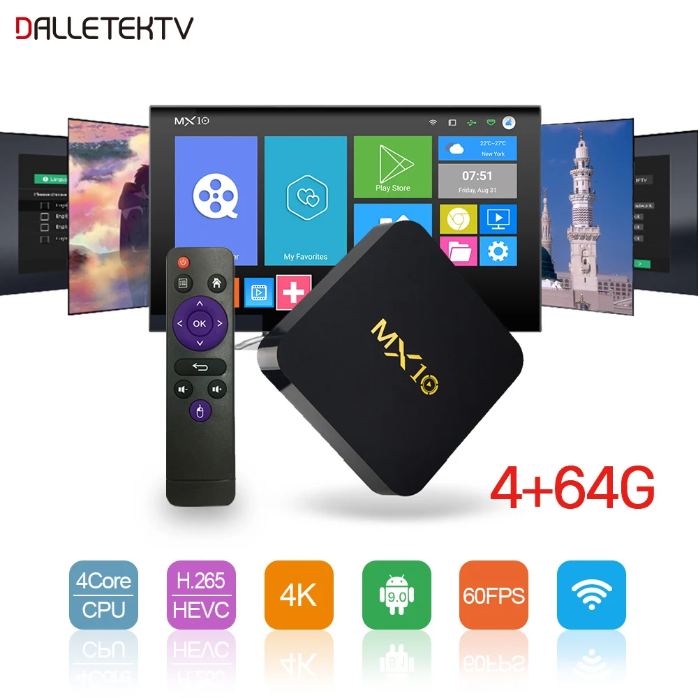 IP Испания ТВ MX10 Android 9 0 RK3328 4G 64G арабский Италия Нидерланды Бельгия QHD без