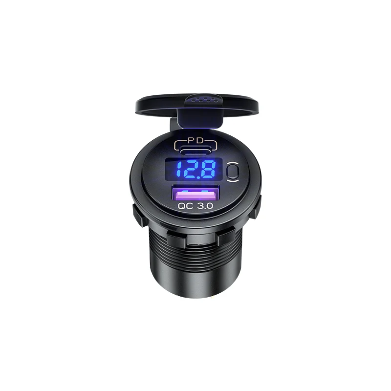 PD Тип C USB переключатель автомобильного зарядного устройства QC 3 0 быстрое
