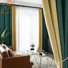 Плотные затемняющие шторы для гостиной и спальни, имитация кашемира в елочку, вышитые шторы