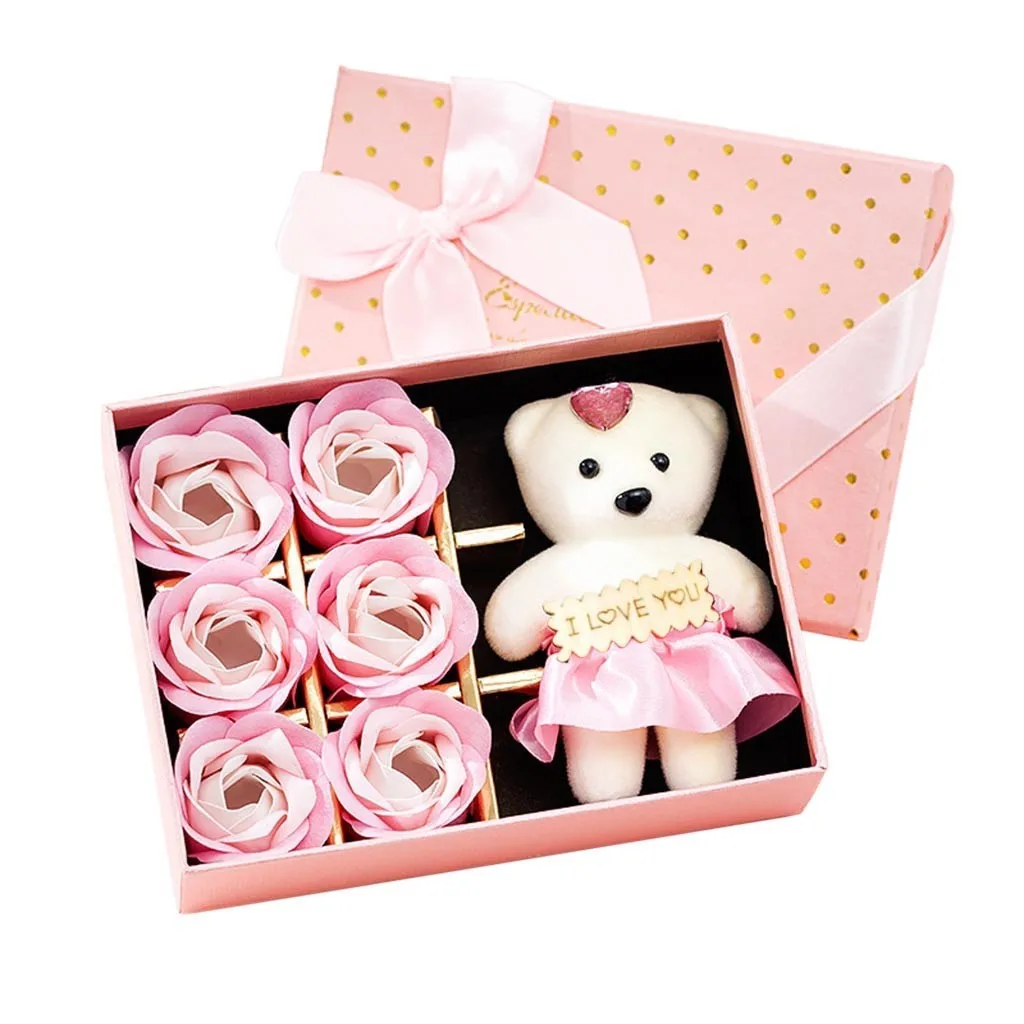 Мыло с розами головы свадебный подарок на день Святого Валентина декоративные