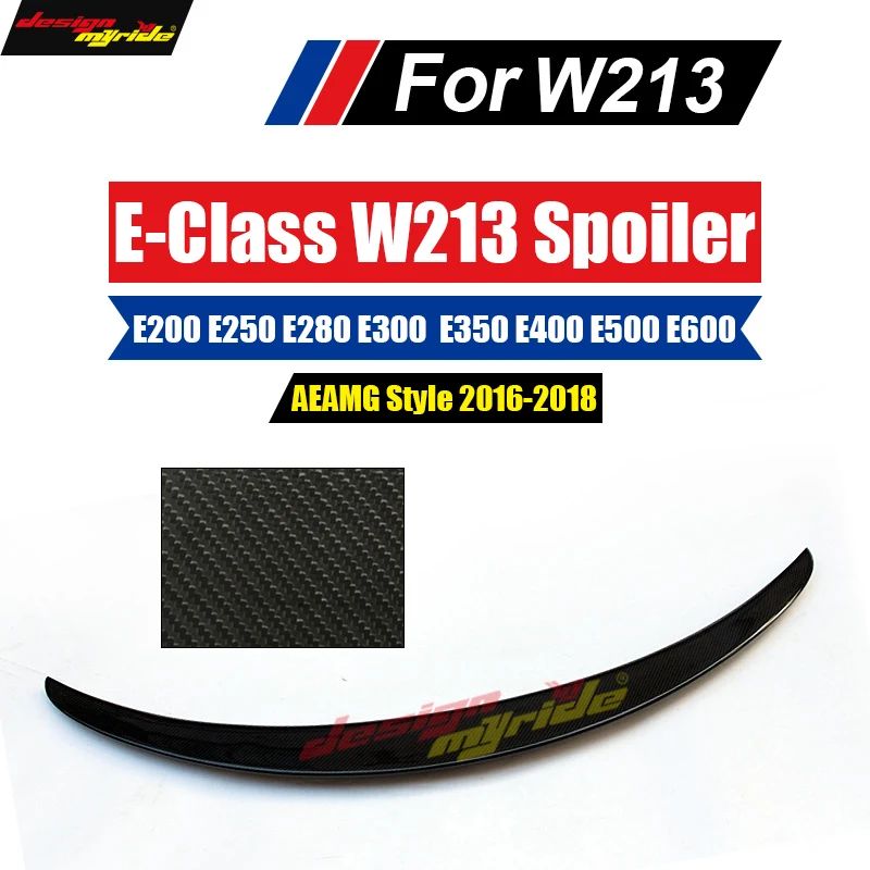 W213 Spoiler Rear Wing Carbon fiber spoiler Replacement AEAMG style for Mercedes E Class E200 E250 E300 E350 E400 2016-in | Автомобили и