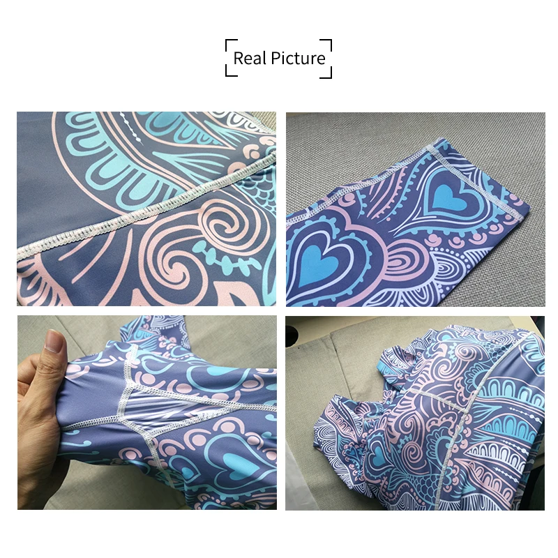 

Yoga Pants Gym Leggings Sport Women Fitness Knitted Tracksuit Floral Print High Waist Quick Dry Jogging Running Tight Breathable