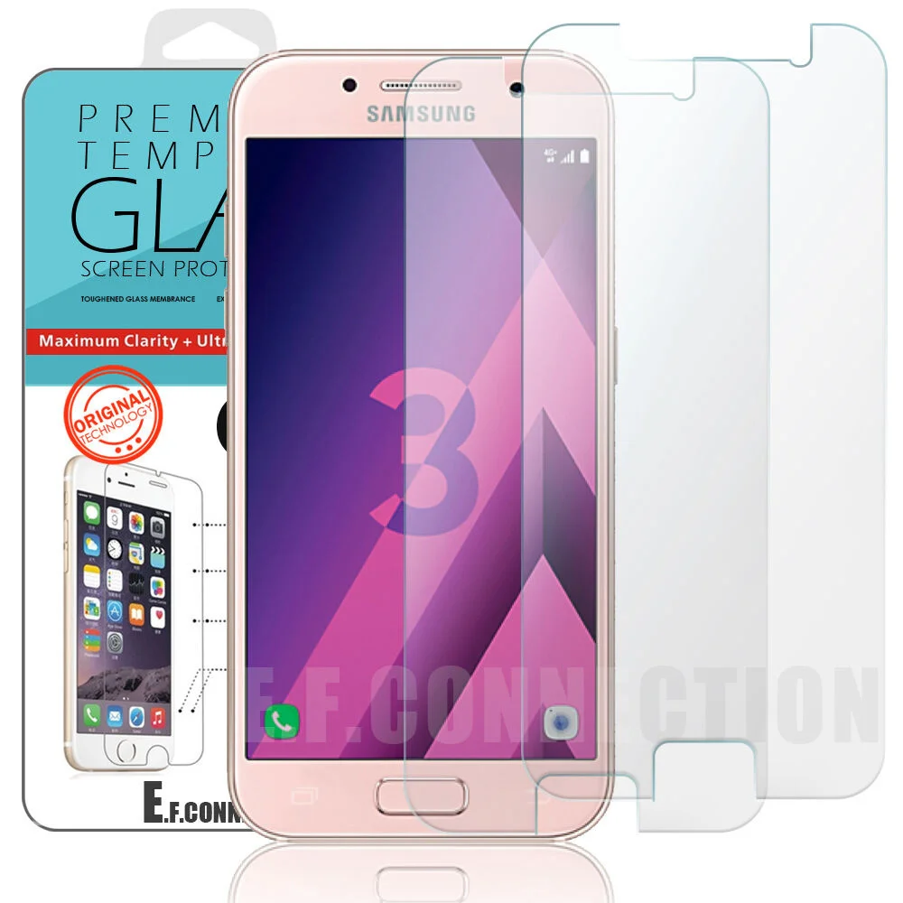 

Lot-2 Vitre Protection Film Protecteur cran VERRE TREMPE For Samsung Galaxy A3
