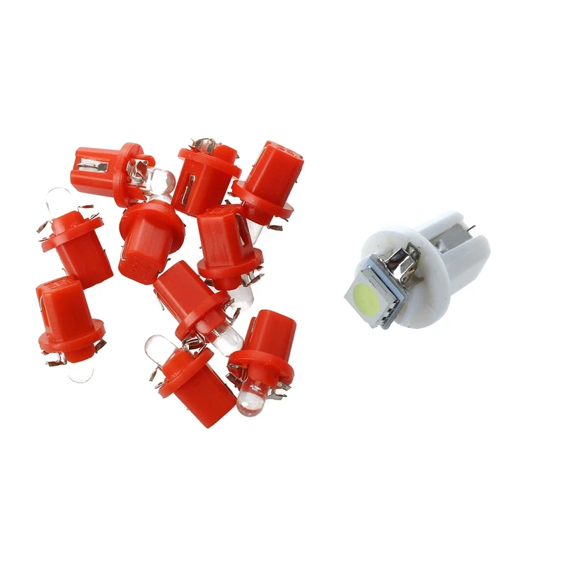 20 шт. T5/ B8.5D 5050 SMD Светодиодная розетка внутреннее освещение автомобильное