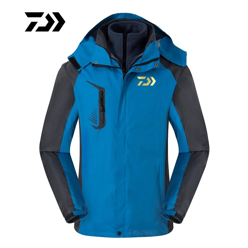 

Daiwa Fishing Jackets Men Warm Thick Fleece Fishing Clothes Zipper Fishing Shirt Outerwear Man Daiwa Clothing for Winter Fishing